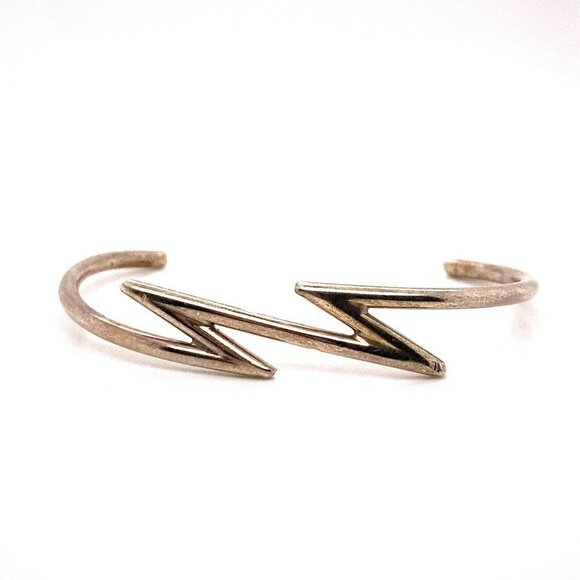 Estate‎ Sterling Silver Modernist Design Z 4 ¼" Cuff Bracelet! 108 - Picture 1 of 6